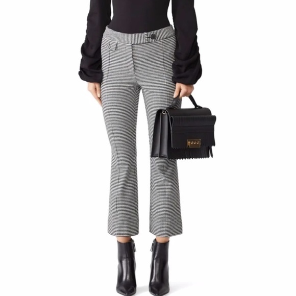 Derek Lam 10 Crosby Gingham Flare Trousers Size 6